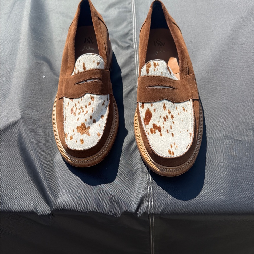 Brown and White Men's Loafers
